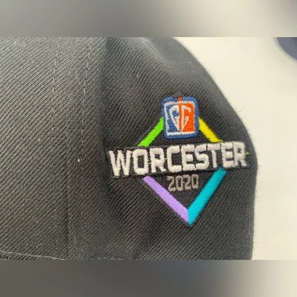 SportsTer Worcester Woo Socks Black Red Baseball Cap - Picture 2 of 5